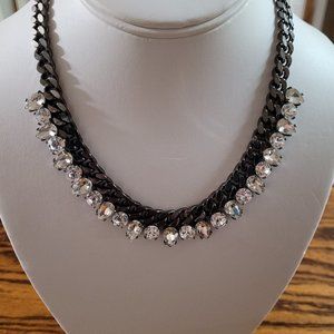 Juicy Couture Crystal & Hematite Chain Necklace